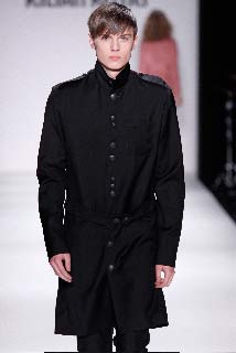 The German designer Kilian Kerner presented his fall/winter 2009/10 collection of around 40 outfits for him and her with the title „gute nacht, du wunderschöne(r)“ (free translated 'good night, beautiful girl/boy') in front of German movie-celebrities Tom Schilling, Jeanette Biedermann, violinist David Garrett... in January 2009 during the Mercedes Benz Fashion Week in Berlin. 