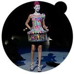 The Indian designer presented his "Manish Arora Circus" collection inspired by acrobats, clowns, show animals during the Paris Fashion Week and at "The Wills Lifestyle India Fashion Week". "Circus was a theme which I though was easily related to everybody, it could be a child, it could be an adult, ..." 