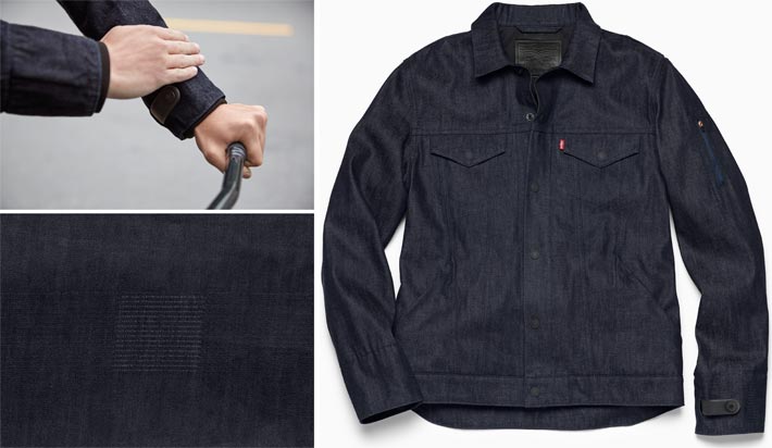 levi's commuter trucker jacket with jacquard by google