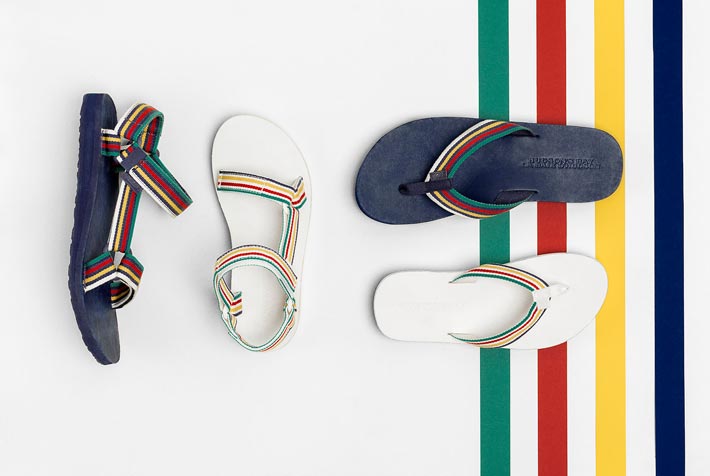 Teva sandals' Hudson's Bay stripes tell the story of 17th century ...