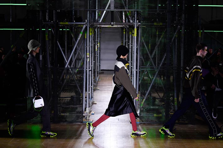 Models walk the runway during the Li-Ning Menswear Fall/Winter 2020-2021