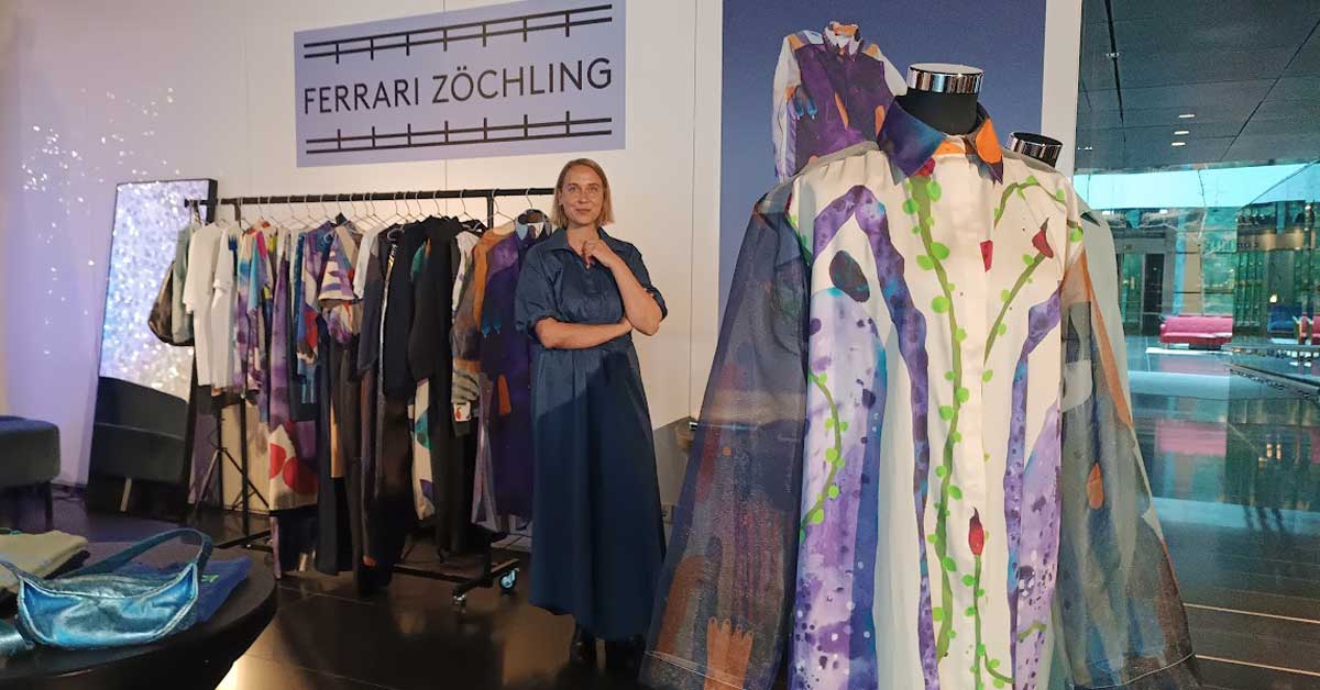 Romana Zöchling at the SO/ Vienna hotel during the presentation of her Ferrari Zöchling x Sophia Süssmilch collection on May 6, 2025