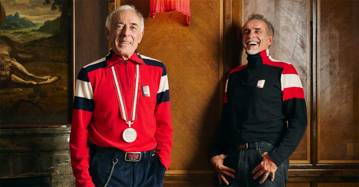 Gustav Thöni and Michi Klemera present the Thöni × Trenker capsule collection inspired by 1970s ski fashion.