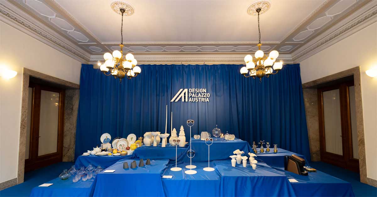 Austrian design exhibition with objects at Milan Design Week 2026 in Palazzo Confalonieri