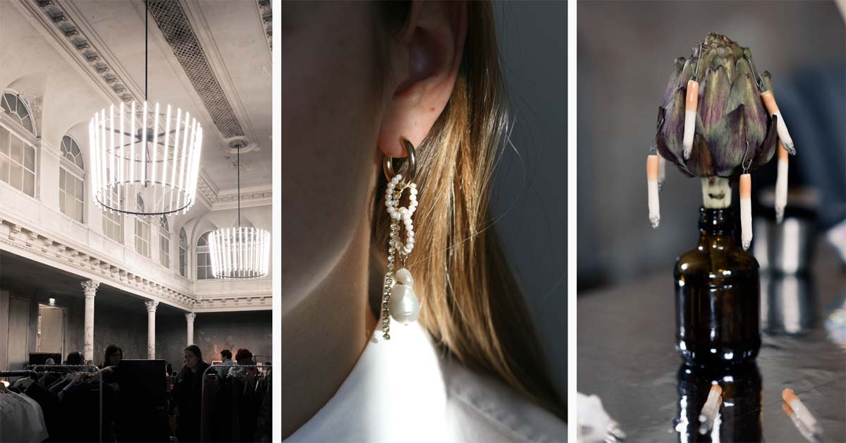 CREAM Vienna at REAKTOR, LAUREA pearl earring and ceramic cigarette ornament