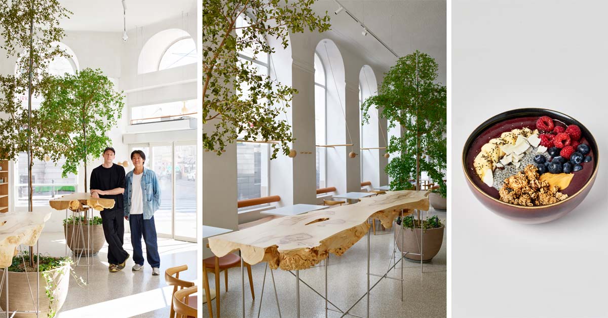 Fabio Spink and Chieh-shu Tzou, the Māketo restaurant interior, and a breakfast dish.