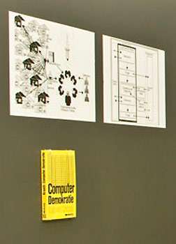 Helmut Krauch / Studiengruppe für Systemforschung: Orakel (Study Group for Systems Research: Oracle) The most far reaching social experiment by the Heidelberg “Studiengruppe für Systemforschung” (Study Group for Systems Research) was the three-part series “Orakel” (Oracle) broadcast in 1971 by the Westdeutsche Rundfunk (West German Broadcast Service). In Helmut Krauch’s project – a computer aided television grassroots democracy – a “phone-in,” viewers panel and computer database enabled viewers to influence an “organized conflict” within a selected representative group. Krauch and the study group –Horst Rittel, Hans Paul Bardt and Jürgen Habermas were also involved – researched on research planning and decision making processes. During this time, the study group was already actively involved in political consulting for the German government and had, for example, developed a program for the reorganization of communication structures of the Chancellery.