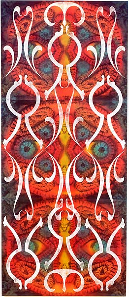 The studies of ornaments from different cultures by New York based painter Philip Taaffe are part of the exhibition at the Orangery of the baroque palace Lower Belvedere in Vienna. 