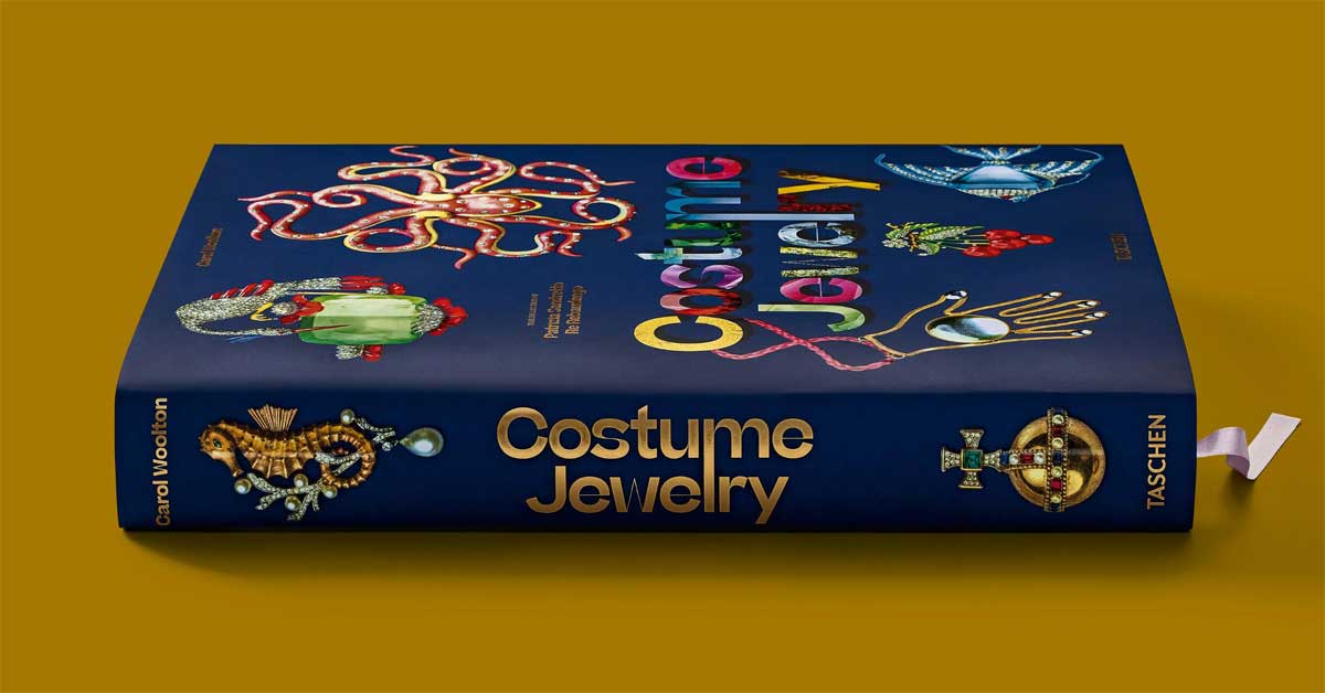 Cover of 'Costume Jewelry', Taschen, 2025, hardcover volume with photographs of nearly 600 historical pieces.