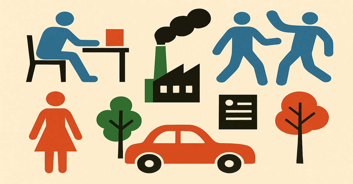 Modern reinterpretation of Isotype pictograms inspired by Otto Neurath’s visual language for democratic communication.