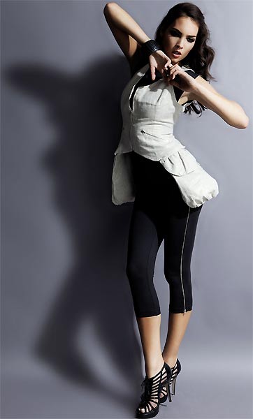 fig.: 'Bait Vest' and 'Zipped Up' zipper legging; Dinna Soliman spring/summer 2010. Photo: Dimitri Hyacinthe.