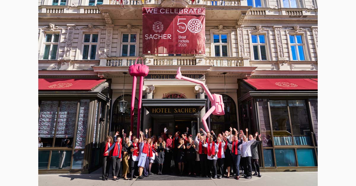 Hotel Sacher Vienna team celebrates its global Top 50 ranking