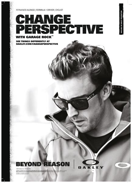 Fashionoffice F1 driver Fernando Alonso in Oakley s new campaign