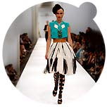 Danish designer Malene Birger presented the new By Malene Birger which centers around the theme "flirtation". "Using your personal power and making room in your life for your life. A classy collage of modern, futuristic sophistication, showing strong willed silhouettes, couture curves and a unique homage to bondage ..."