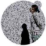 Ryoji Ikeda & Benedict Gross"I do feel that mathematicians are somehow discovering this perfect world, and it would be nice if artists were discovering a perfect world, but if you look at the history of art it really just goes here and it goes there. It seems to depend on a great vision of someone. We might not have had Cubism, we might not have had the paintings of Caravaggio, we might not have had these things. But with mathematics you somehow feel like you’re uncovering these beautiful things that have been laid out beforehand, and so there’s really only one way to go, at least I believe that." Benedict Gross
