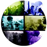 Spontaneous art, composed by real life. The American photographer and rapper Janine Gordon, born in Queens, raised and living in Brooklyn/NY works about gangs, children from the streets of Rio de Janeiro, mosh pits (a free-style circular kick, fly, dance, punch...), bikers ...