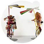 Yinka Shonibare MBE The "Dutch wax" fabric is a material you will find used as a symbol in Shonibare MBE's work. The artist seeks playfully stimulating the debate about culture, authenticity and issues of identity today. Therefore he links his practice to theoretical concerns centred upon ...