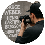 Photography exhibition featuring works by Bruce Weber and Cartier-Bresson